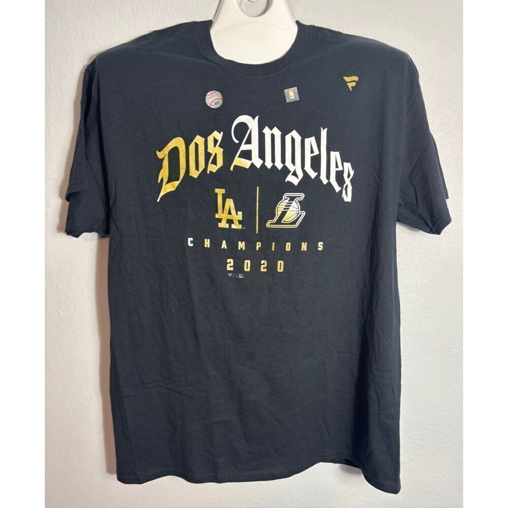 Los Angeles 2020 Men's LA Dodgers Lakers Dos Angeles Championship Shirt XL